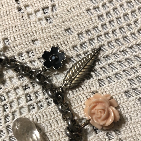 Vintage Gold Tone Repurposed Charm Bracelet - Picture 4 of 6